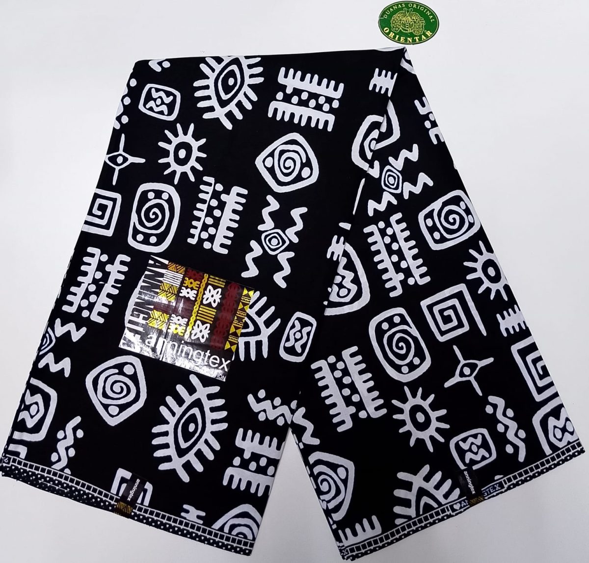 Black & White Bogolan Print Fabric