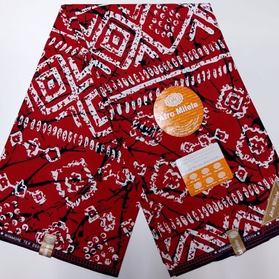 Red Tribal Ankara Fabric