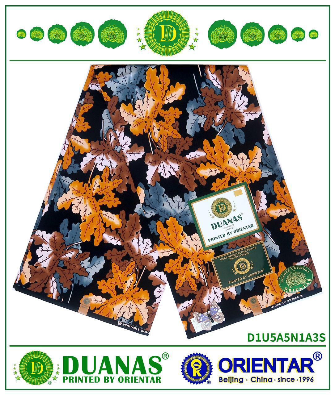 Golden Leafy African Fabric