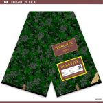Green Shades Leafy African Fabric