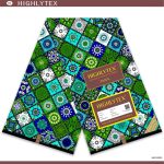 Green and Blue Floral African Fabric