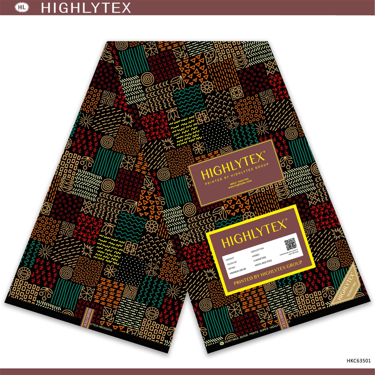 Multicoloured Tribal Prints Ankara Fabric