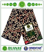 Black Beige and Peach Ankara Print