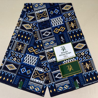 Blue Tribal Ankara Print