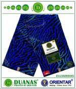Royal Blue Dotted White Ankara