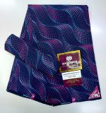 Purple Shades Blue Dotted Ankara Fabric