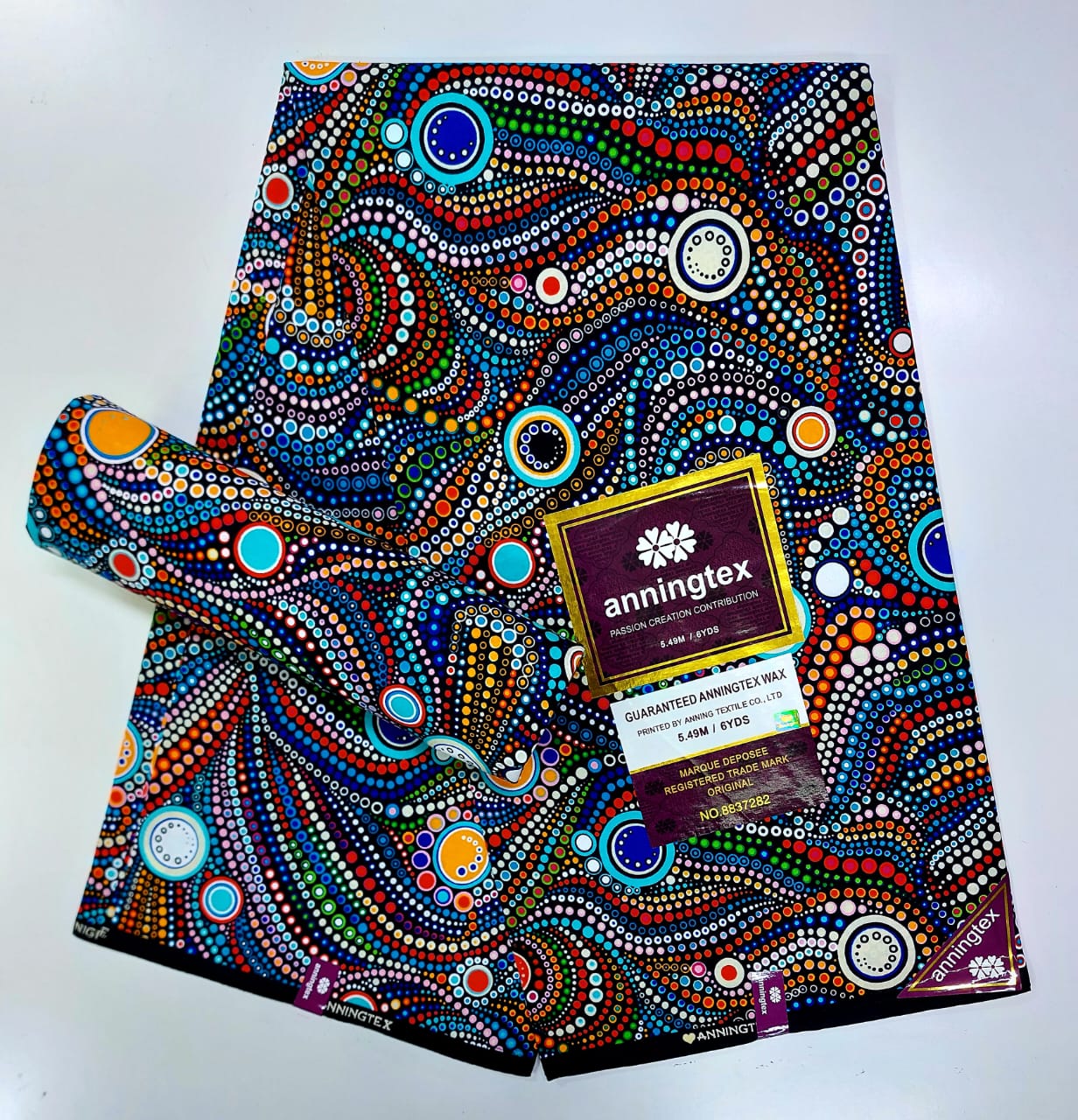 Multi-coloured Dotted Ankara Fabric