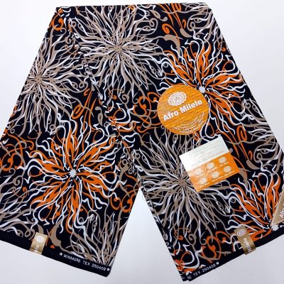 Orange Beige Kitenge