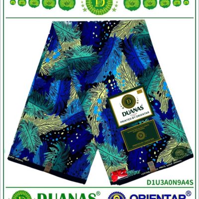 Blue Green Leafy Kitenge