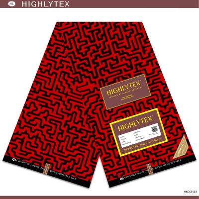 Red Black Lines Kitenge