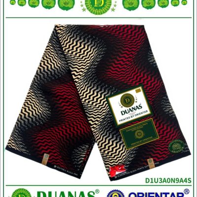 Red ,Beige and Black Kitenge