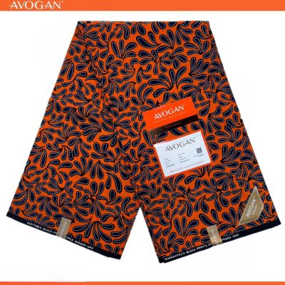 Orange Black Avogan Kitenge