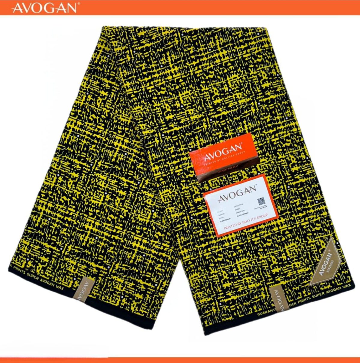 Yellow Black Avogan Kitenge - Kitenge Zone Africa