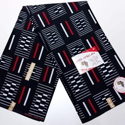 Black White and Red Tribal Kitenge