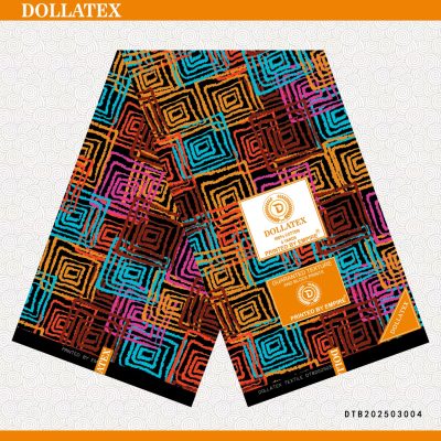 Orange Pink and Blue Kitenge