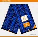 Blue Black and White Dots Kitenge