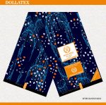 Blue White and Orange spots Kitenge