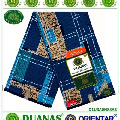 Blue shade and Gold Kitenge