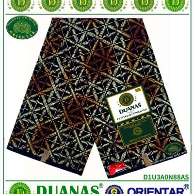 Cream and Brown patch Kitenge