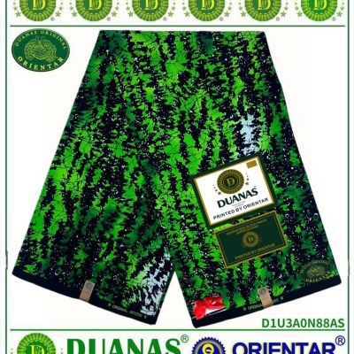 Green Black Leafy Kitenge