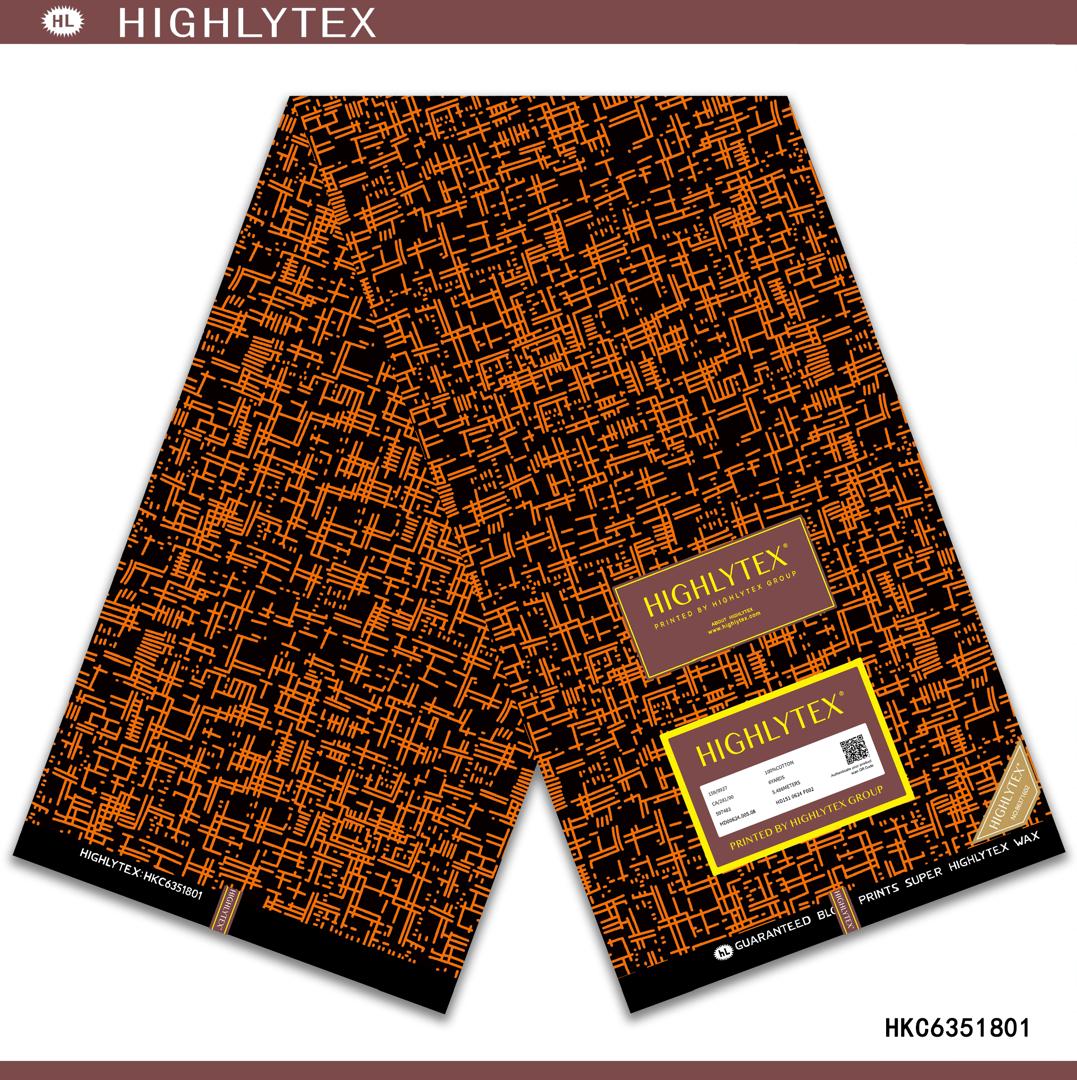 Dark Orange And Black Kitenge