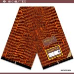 Orange Black Stripped Kitenge