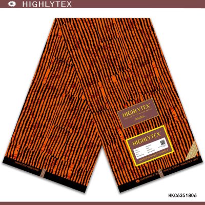 Orange Black Stripped Kitenge