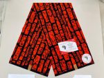 Dark Orange and Black Kitenge