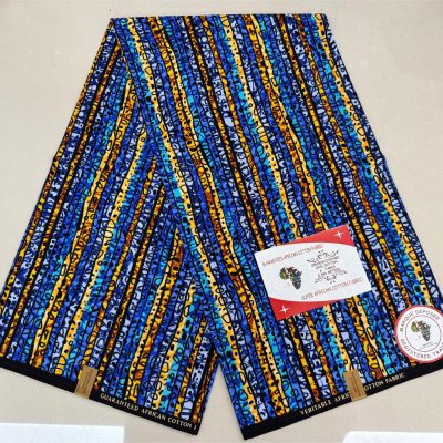 Light Blue and Stripes Kitenge