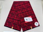 Dark Red and Black,White Dots Kitenge