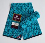 Turqouise Green and Black Fabric