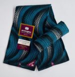 Turqouise Blue ,Black and White Fabric