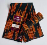 Burnt Orange and Black Fabric