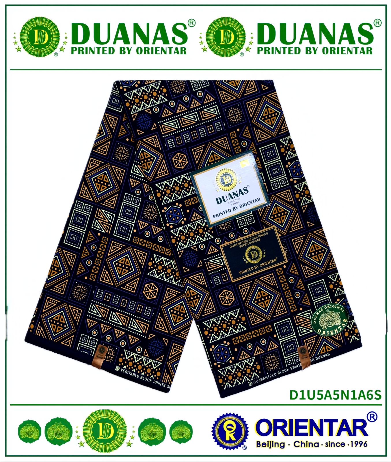 Dark Blue Tribal Kitenge