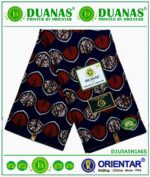 Navy Blue, Red and Cream Kitenge